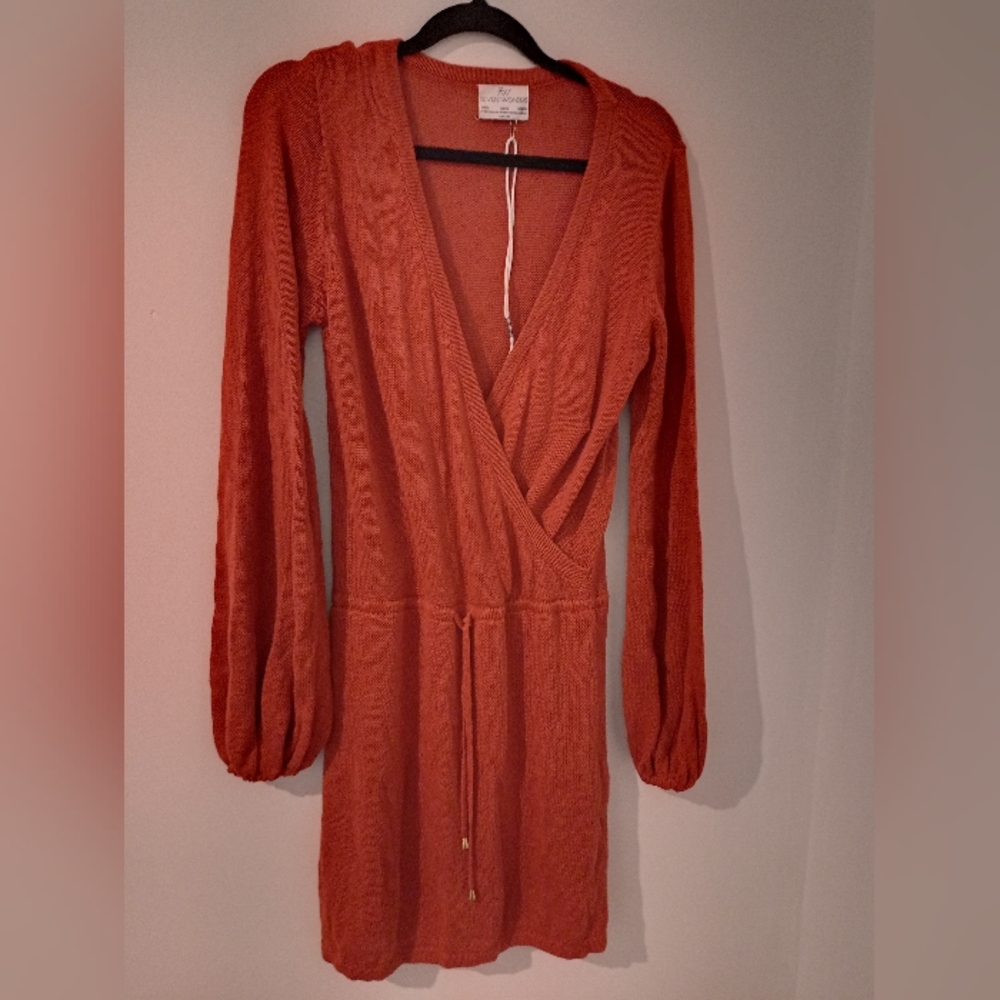 Seven Wonders Allegra knit Mini dress dress in Rust Size XS - Picture 4 of 10